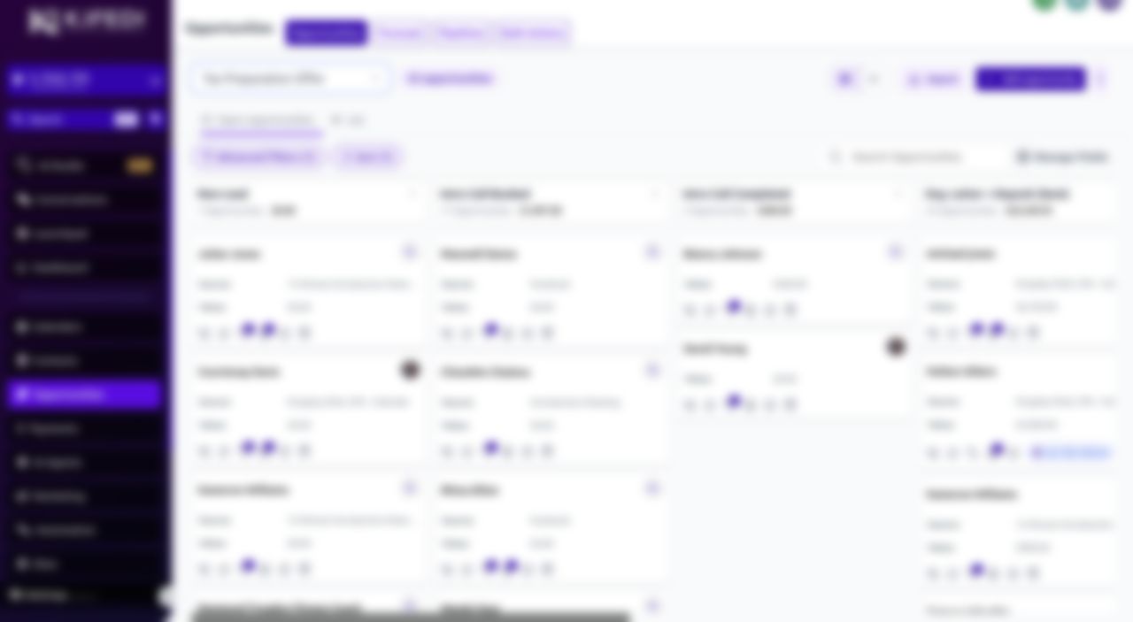 Tax CPA pipeline showing engagement letters and deposits, names blurred